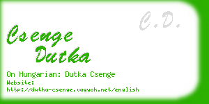 csenge dutka business card